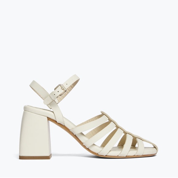 New! Freda Salvador Marisa Fisherman Sandal, Dove White - Picture 2 of 6